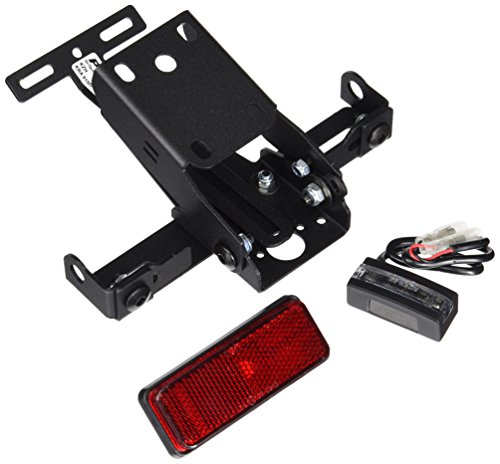 Puig 7102N License Plate Per Kawasaki Z1000, Stagione 2014-2015, Colore: Nero
