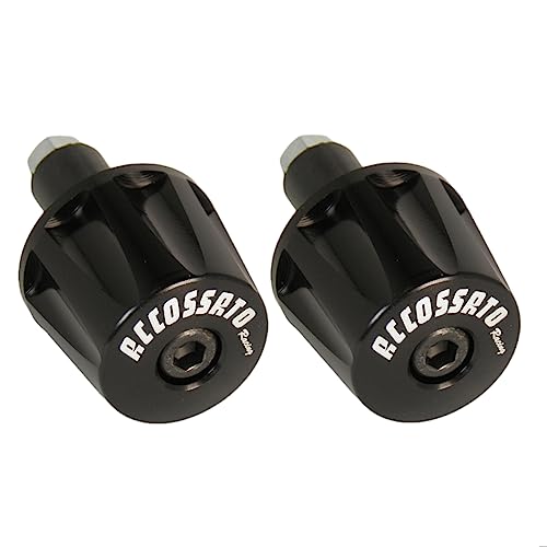 Coppia Di Contrappesi Accossato Neri Per Manubri Con Foro Interno Ø Da 12Mm A 20Mm Per Kawasaki Z800 Dal 2013 Al 2016 (Cc 800)