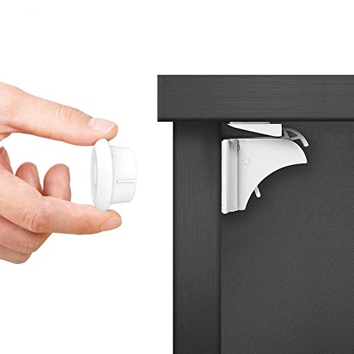 Dokon Blocca Cassetti Per Bambini Magnetici 10 Serrature 2 Chiavi Chiusure Sicurezza Bambini Per Armadietto Cassetto Blocca Cassetti Per Bambini Con 3