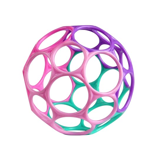 Bright Starts Oball Easy Grasp Classic Ball Giocattolo Per Neonati In Rosa/Viola, Età A Partire Dal Neonato