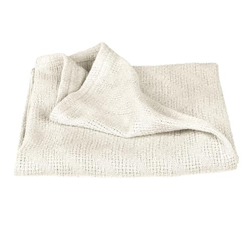 Roba Coperta Per Neonati Seashells Oyster, 80 X 80 Cm, Effetto Maglia, In Cotone Biologico, Certificato Gots & Oeko Tex 100, Bianco
