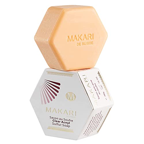Sapone Sulfureo Classic Makari [200G] - Sapone Viso&Corpo Anti-Acne - Idrata E Combatte Segni Dell’Acne, Pori Ostruiti, Pelle Grassa E Irritata