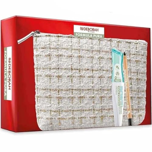 Deborah Milano - Set Regalo Donna Pochette Formula Pura, Inlcude Mascara Volume Aqua Wash Bio, Matita Occhi Bio