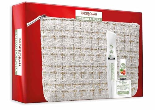 Deborah Milano - Set Regalo Donna Pochette Formula Pura, Inlcude Mascara Volume Bio, Smalto Multifunzione