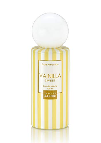 Parfums Saphir Fruits Attraction Vainilla Sweet - Eau De Parfum Con Vaporizzatore Da Donna, Color Vaniglia, 100 Ml