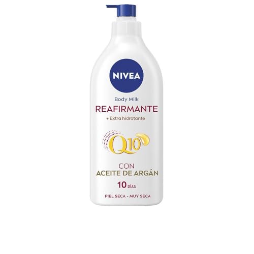Nivea Q10 Olio Di Argan Body Milk Rassodante + Extra Idratante (400 Ml), Lozione Corpo Rassodante Per Pelle Secca, Crema Idratante Corpo Nutriente