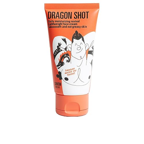 Siwon | Dragon Shot | Crema Viso Idratante Per Uomo | 75 Ml | Texture Crema-Acqua Anti-Lucido | Rinfrescante E Idratante Con Estratti Naturali | Idrat