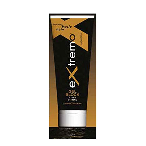 Intercosmetics Extremo - Gel Block Per Capelli Extra Strong, Azione Modellante, Effetto Capello Lucido, 250 Ml