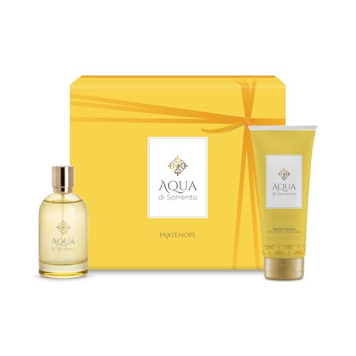 Aqua Di Sorrento | Partenope, Confezione Regalo, Profumo Donna Da 100Ml + Crema Corpo 200Ml, Fragranza Fruttata, Floreale E Legnosa
