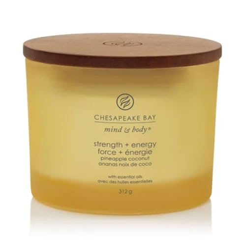 Yankee Candle Strength & Energy - Candela Ananas E Cocco A 3 Stoppini, 312G