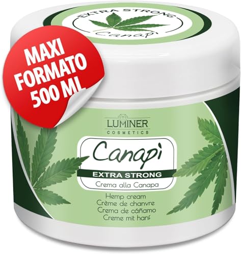 Crema Canapa Extra Forte 500Ml, Formula Naturale Ad Azione Rapida Con Estratti Di Olio Di Semi Di Canapa, Arnica E Artiglio Del Diavolo Per Massaggi A