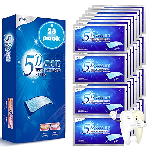 Rnitle Sbiancante Per Denti, 56 Strisce Sbiancanti Denti, Riduce Sensibilità Dei Denti E Rimuove Macchie Dental