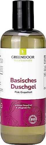 500 Ml Greendoor Alcalina Doccia Gel Rosa Pompelmo - 100% Naturale, Cosmesi Naturale, Senza Silicone, Senza Solfati, Senza Conservanti