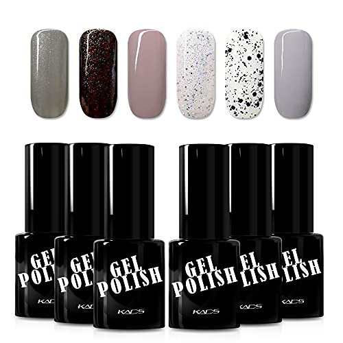 Kads 6Pcs Soak Off Uv Led Smalto Semipermanente In Gel Nail Polish Nail Art Set