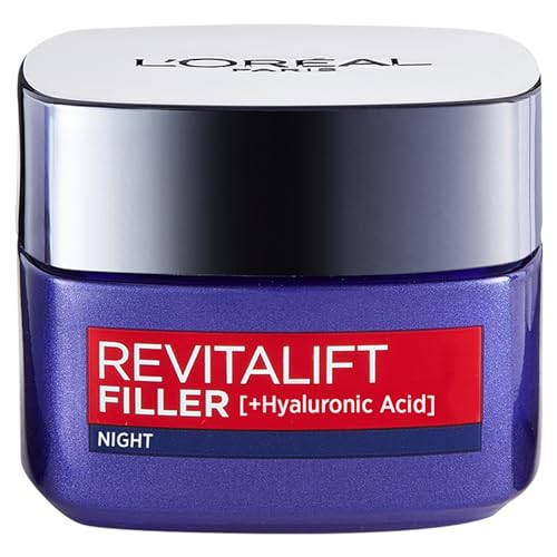 L'Oreal Revitalift Filler Renew Hyaluronic Acid Anti-Ageing Crema Notte, 50Ml