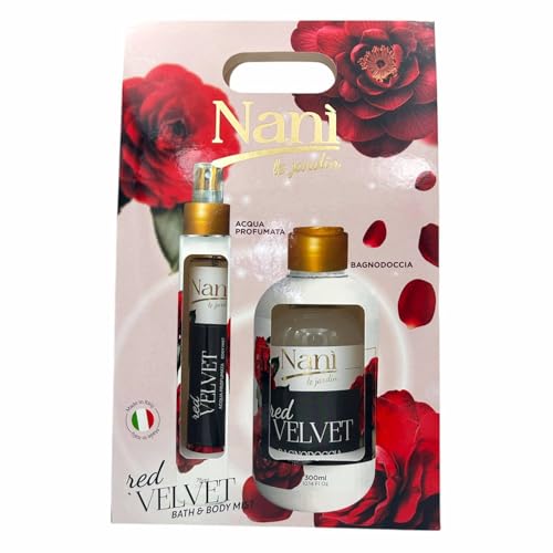 Suarez Nani Le Jardin Confezione Regalo Donna Red Velvet Acqua Corpo Profumata 75Ml Bagnodoccia 300Ml