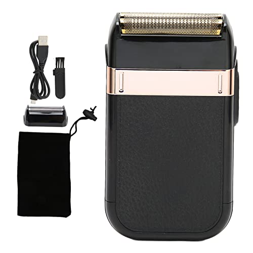 Rasoio Elettrico Uomo A Griglia Senza Fili Shaver Gold E Titanium Foil, Professionale Per Parrucchiere E Barbiere, Trimmer Barba Ricaricabile Precisio