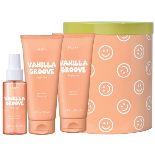 Pupa Happy Box Vanilla Groove Confezione Regalo Gel Doccia 200Ml Latte Corpo 200Ml Acqua Profumata 100Ml