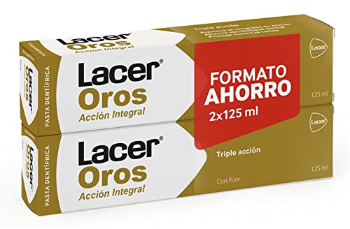 Lacer Oros - Dentifricio 2 X 125 Ml, Protezione Orale Integrale, Tripla Azione, Previene Il Sanguinamento, Riduce La Sensibilità Dentale, Protegge Con
