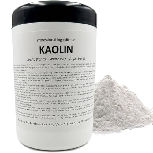 Snadi - Argilla Bianca Kaolin | 500 Gr | Cura Della Pelle E Dei Capelli | Scrub E Ammorbidente | Ringiovanisce, Lenisce E Ammorbidisce La Pelle