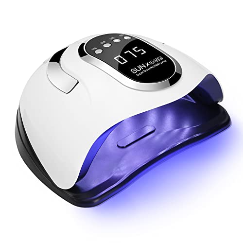 Faokze Lampada Unghie Uv Led, Lampada Led Unghie Uv 180W, Lampada Uv Unghie Automatico Sensore,4 Timer Preimpostati (10S,30S,60S,120S) Per Tutto Smalt