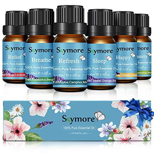 Skymore Oli Essenziali, 6 * 10Ml Set Di Oli Essenziali Per Diffusore, Massaggio, Perfetto Regalo Di Vacanza