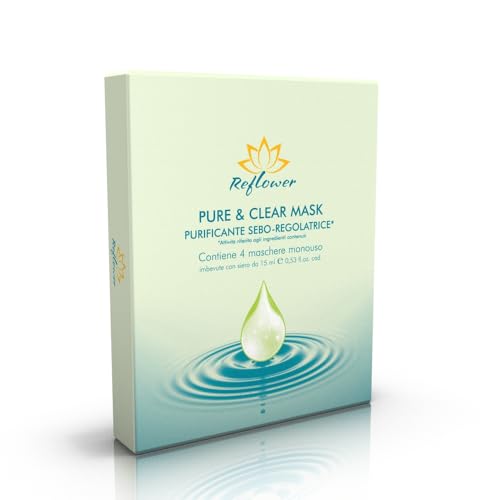 Reflower - Pure & Clear Mask 4X15Ml - Maschera Viso In Tessuto Purificante