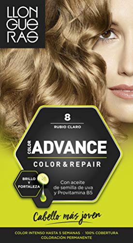 Llongueras Tintura Per Capelli, Color Advance Hair Colour, 200 Gr, 8-Light Blond
