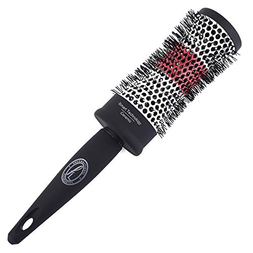 Finelines - Spazzola Per Capelli Radiale In Ceramica Con Fusto Rotondo Grande, Elimina I Peli Crespi E Volanti, Protegge I Capelli Dal Calore Grazie A