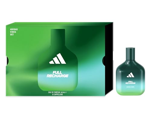 Adidas, Confezione Regalo Vibes Full Recharge Eau De Parfum 100 Ml + Cappellino Verde Pastello