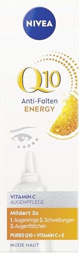 Nivea Q10 Antirughe Energy Vitamina C Cura Degli Occhi, Crema Per Gli Occhi Con Q10 Puro, Vitamina C Ed E, Idratante Rassodante Per La Zona Sensibile