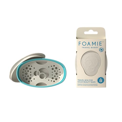 Foamie Portasapone Beige E Turchese Travel Buddy - Porta Sapone Solido Sostenibile 100% Impermeabile - Porta Saponetta Da Viaggio O Portasapone Doccia