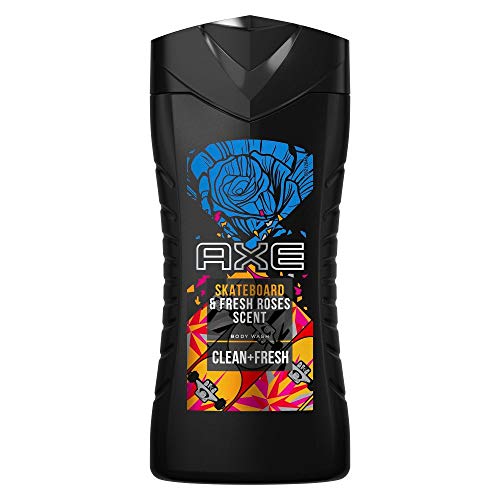 Axe - Gel Doccia Skateboard & Fresh Roses (Per Bagno Doccia Da Uomo Senza Parabeni), 1 Pezzo (1 X 250 Ml)