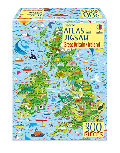 Atlas & Jigsaw Great Britain & Ireland (Usborne Book And Jigsaw)