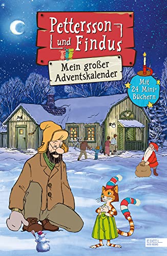 Pettersson Und Findus - Mein Großer Adventskalender: 24 Mini-Bücher Hinter Aufklappbaren Türchen Mit Vielen Bastelanleitungen, Rätseln, Ausmalbildern