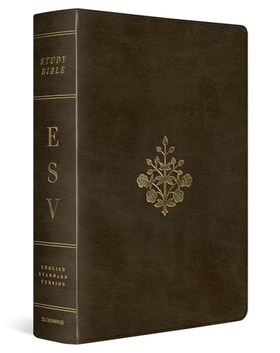 Holy Bible: English Standard Version, Trutone, Olive Branch Design, Large Print Study Bible With Ribbon Marker