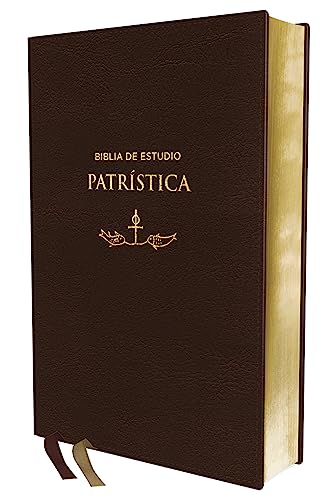 Biblia De Estudio Patristica: Reina Valera Revisada, Marron, Leathersoft, Interior A Dos Colores, Palabras De Jesús En Rojo; La Sabiduría Del Cristian