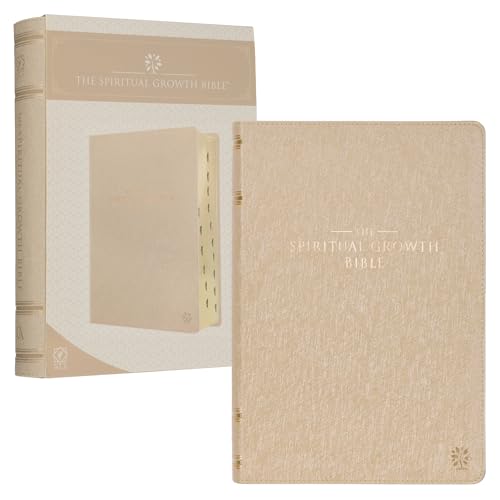 The Spiritual Growth Bible, Study Bible, Nlt - New Living Translation Holy Bible, Faux Leather, Pearlescent Taupe