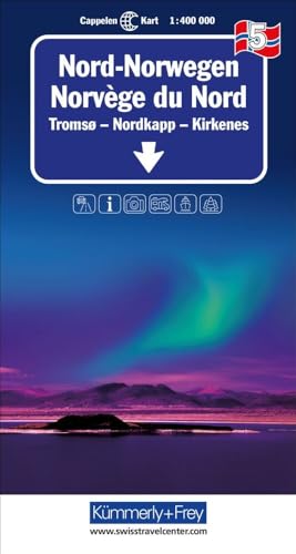 Kümmerly+Frey Regional-Strassenkarte 5 Nord-Norwegen 1:400.000: Mit Tromso, Nordkapp, Kirkenes. Inkl. Ortsverzeichnis Und Reiseinformationen: 1035