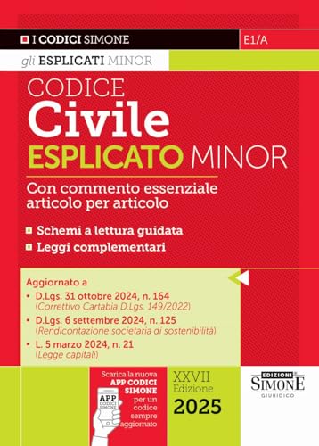 Codice Civile Esplicato Minor - Con Commento Essenziale Articolo Per Articolo