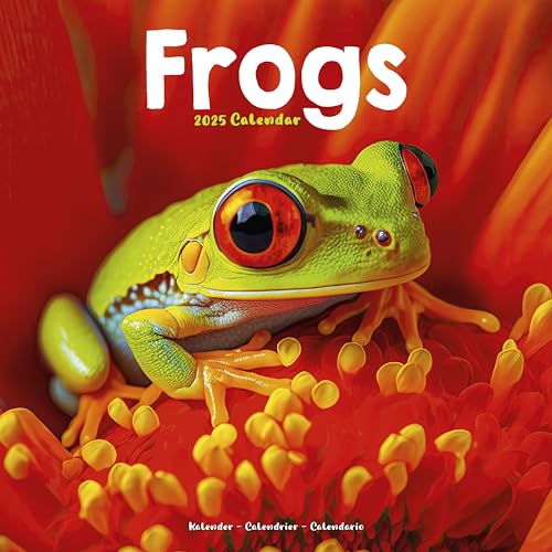 Frogs 2025 Square Wall Calendar | Animal, Reptile Calendar