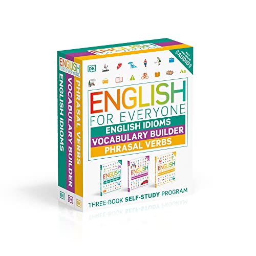 English For Everyone English Idioms, Vocabulary Builder, Phrasal Verbs 3 Book Box Set