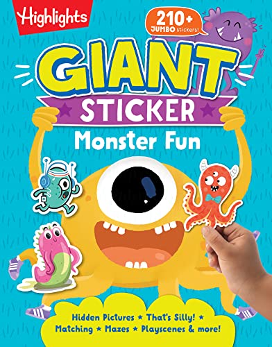 Giant Sticker Monster Fun: Hours Of Giant Sticker Fun For Young Puzzlers 3 And Up, Halloween Mazes, Puzzles And Activities In This 64-Page Monster Boo