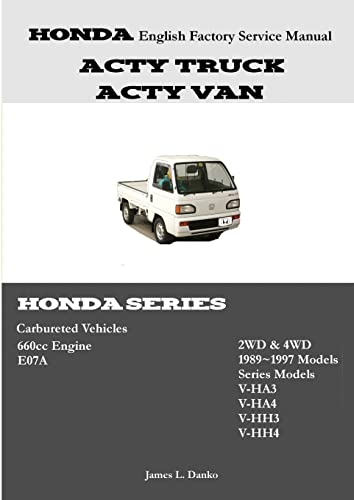 Honda Acty English Factory Service Manual