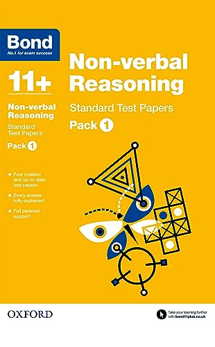 Bond 11+: Non-Verbal Reasoning: Standard Test Papers: Ready For The 2025 Exam: Pack 1