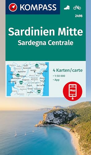 Kompass Wanderkarten-Set 2498 Sardinien Mitte / Sardegna Centrale (4 Karten) 1:50.000: Inklusive Karte Zur Offline Verwendung In Der Kompass-App. Fahr