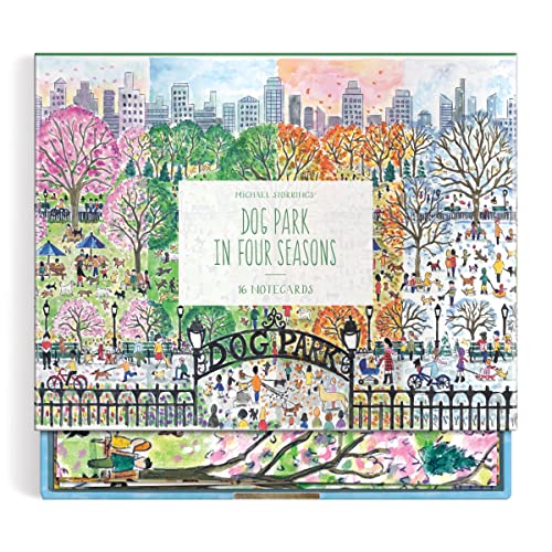 Michael Storrings Dog Park In Four Seasons Greeting Card Assortment