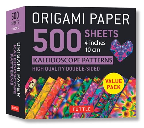 Origami Paper 500 Sheets Kaleidoscope Patterns 4 Inches 10 Cm: High-Quality Double-Sided: Tuttle Origami Paper: Double-Sided Origami Sheets Printed Wi