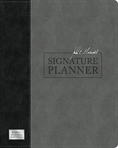 John C. Maxwell Signature Planner (Gray Black Leatherluxe®)