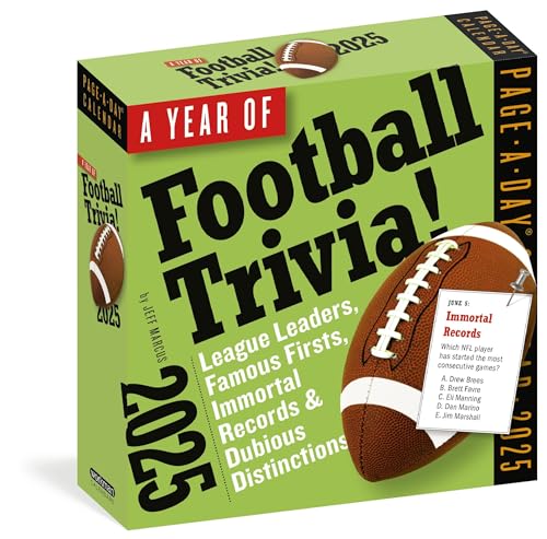 Year Of Football Trivia! Page-A-Day® Calendar 2025: League Leaders, Famous Firsts, Immortal Records & Dubious Distinctions